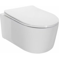 I-flair - Toilette Hänge wc Spülrandlos inkl. wc Sitz mit Absenkautomatik softclose + abnehmbar Adige von I-FLAIR