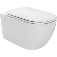 Toilette Hänge wc Spülrandlos inkl. wc Sitz mit Absenkautomatik softclose + abnehmbar Biferno von I-FLAIR