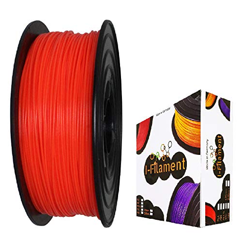 I-Filament 3D-Drucker PET-G 1,75mm 1kg Spule Rolle (Neon Rot) von I-Filament