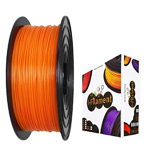 I-Filament 3D-Drucker PET-G 1,75mm 1kg Spule Rolle (Orange Transparent) von I-Filament