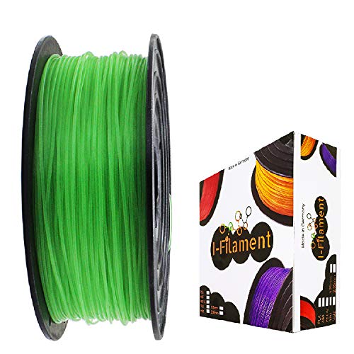 I-Filament 3D-Drucker PLA 1,75mm 1kg Spule Rolle (Grün Transparent) von I-Filament