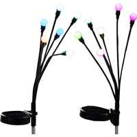 LED-Solar-Flexi-Gartenstecker 2er-Set - Leuchtkugeln Farbwechsel von I-Glow