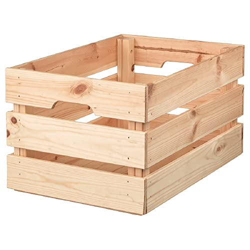KNAGGLIG Aufbewahrungsbox aus Holz, Kiste aus Kiefernholz, robust, strapazierfähig, 46 x 31 x 25 cm von I-K-E-A