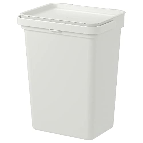 I-K-E-A Küchen-Recycling-Mülleimer mit Deckel, stapelbar, Abfall-Organizer, strapazierfähiges Material, Aufbewahrungskorb, Hellgrau, 10 l von I-K-E-A