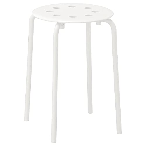 I-K-E-A MARIUS Hocker Stapeltisch Edelstahl Wiederverwendbar Schlafzimmer Wohnzimmer Weiß 45cm von I-K-E-A