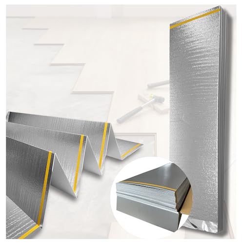 10m² Fußboden Unterlage Klick Vinylboden LVT 1,5 mm Schalldämmung Warmdämmung Trittschalldämmung ≤ 400 kPa (10m² x 1) von I K H E Malarka