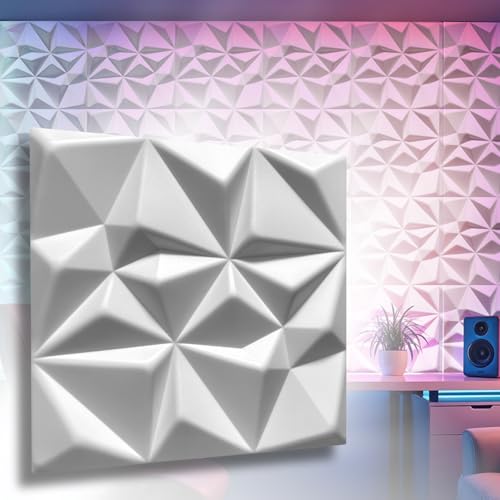 3D Paneele Polystyrol XPS – Moderne Wandverkleidung & Deckenpaneele – Wandpaneelen Leicht Flexibel Rubin 3D - 50cm x 50cm / 12m² - 48 Stück/Weiß reines Styropor 3D Paneele Polystyrol XPS – Moderne Wandverkleidung & Deckenpaneele – Wandpaneelen Leicht Flexibel Rubin 3D - 50cm x 50cm / 12m² - 48 Stück/Weiß reines Styropor von I K H E Malarka