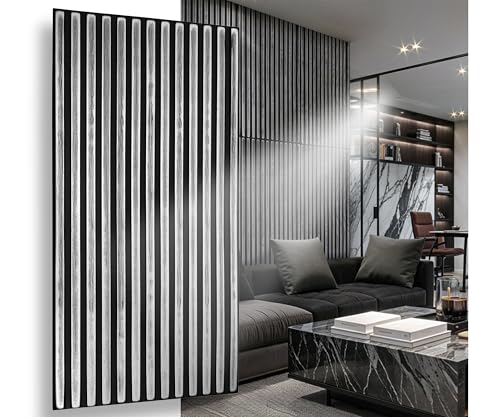 Lamellen 3D Paneelen Wandpaneele aus XPS Polystyrol Styropor – Silber – 100x50cm – 3mm stärke – Decken- & Wandverkleidung – Leicht & modern - ‎‎8m² - 16 Stück von I K H E Malarka