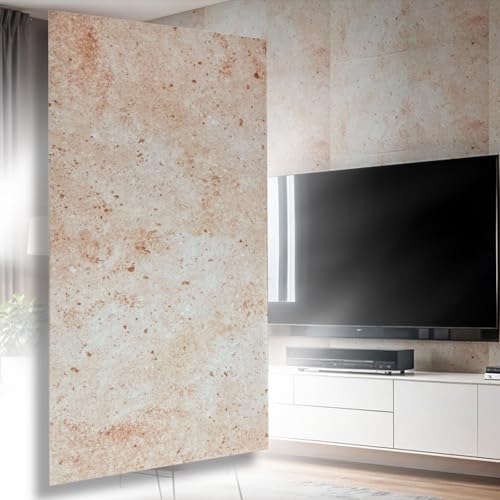 Polystyrol Paneele, Styropor Deckenpaneele XL Wandpaneele, Dekoren, Betonlook Beton Imitat Decken - Wandverkleidung, 3mm dick - 100x50cm 8m² - 16 Stück von I K H E Malarka