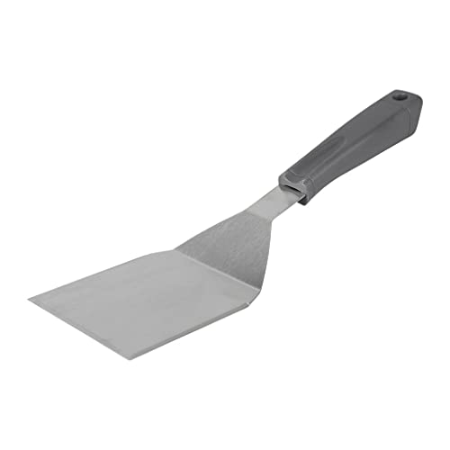 I LOVE BBQ - Pfannenwender für Grill, Plancha-Rakel, Langer Edelstahl-Pfannenwender für Plancha, Langer Edelstahl-Schaber für Grillplatte – Griff aus Kunststoff – Länge: 34,5 cm – Edelstahl von I LOVE BBQ