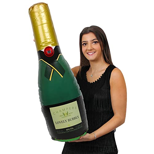 Ilovefancydress Champagnerflasche, aufblasbar, 73 cm, für Party-Dekoration, Requisite oder Poolzubehör, Grün Ilovefancydress Champagnerflasche, aufblasbar, 73 cm, für Party-Dekoration, Requisite oder Poolzubehör, Grün von I LOVE FANCY DRESS