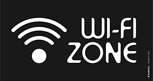 DAG SEWI02 Piktogramm WI-FI 8 x 15 cm, PVC, Schwarz, 8 x 15 x 0.3 cm von DAG Style
