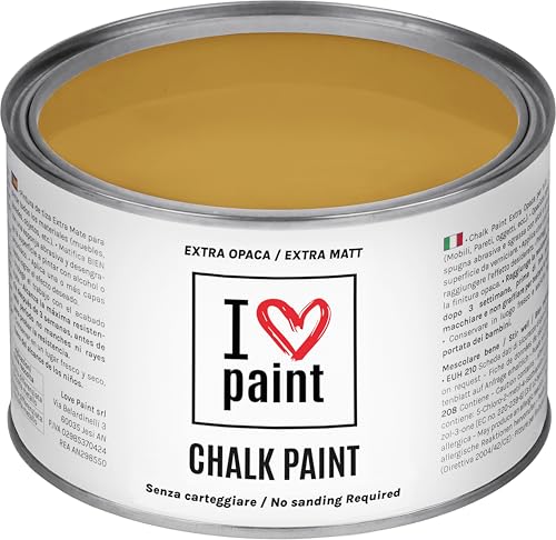 I LOVE CHALK PAINT farbe Ocker-Gelb 375 ml - Kreidefarbe für möbel, wände und gegenstände ohne schleifen - Lösungsmittelfrei und formaldehydfrei - Wasserbasierte dekorationsfarbe mit kreideeffekt I LOVE CHALK PAINT farbe Ocker-Gelb 375 ml - Kreidefarbe für möbel, wände und gegenstände ohne schleifen - Lösungsmittelfrei und formaldehydfrei - Wasserbasierte dekorationsfarbe mit kreideeffekt von I LOVE paint