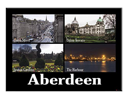 Aberdeen Stadt Metallischer Kühlschrankmagnet von I LUV LTD