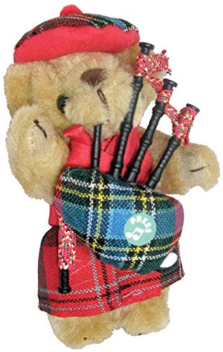 I LUV LTD Musical Teddybär MacLean Clan Tartan Schottisches Geschenk, Hergestellt in Schottland von I LUV LTD