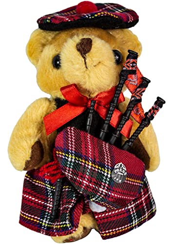 I LUV LTD Musikfigur Teddybär, Schottisches Geschenk für Edinburgh Tartan Clan, Hergestellt in Schottland von I LUV LTD