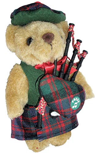 I LUV LTD Musikfigur Teddybär, Schottisches Geschenk für Macdonald Tartan Clan, Hergestellt in Schottland von I LUV LTD