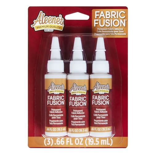 Aleene's 32140 Fabric Fusion permanent Glue Trial 19,5ml 3pcs, Polymer auf Wasserbasis, 2.33 x 10.79 x 15.24 cm, 58 Milliliter von Aleene's