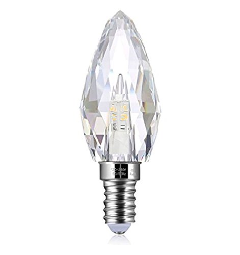 I-Lumen 4,3 Watt LED K9 Kristall E14 Kerze für Kronleuchter und Lüster Facettenschliff von I-Lumen