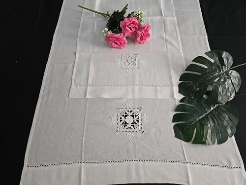 I MAESTRI DEL RICAMO 1 Paar bestickte Handtücher 1 + 1 Nadelstich handgemachte reine Leinen I MAESTRI DEL RICAMO 1 Paar bestickte Handtücher 1 + 1 Nadelstich handgemachte reine Leinen von I MAESTRI DEL RICAMO