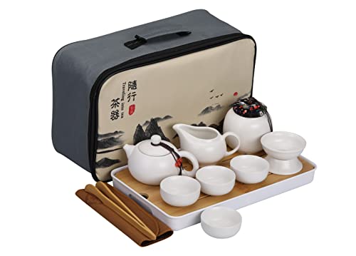 I-MART Chinesisches Tee-Set, Keramik-Gongfu-Teeset, Reise-Teeservice, Kung-Fu-Teeservice, asiatisches Teeservice von I-MART