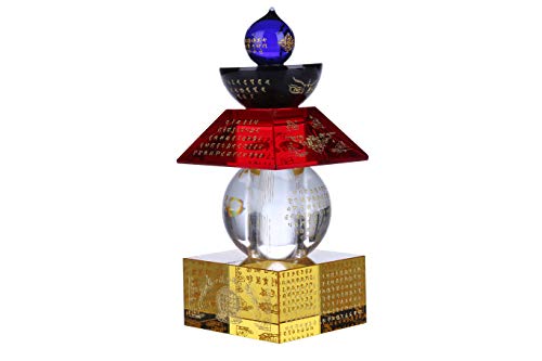 I-MART Feng Shui Kristall, 5 Farben, 5 Elemente Pagode 5.5 Inches farblos von I-MART