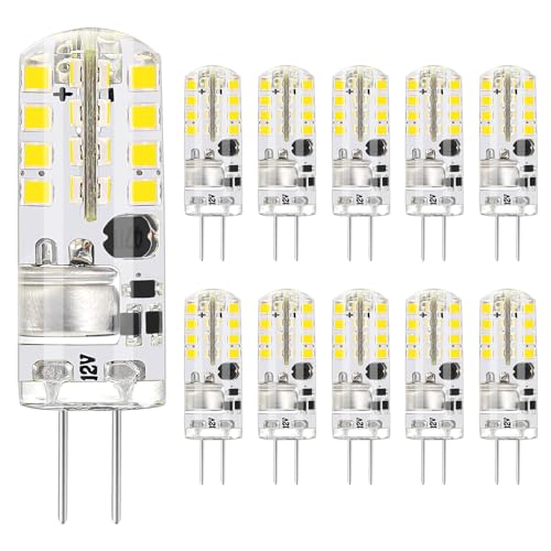 G4 LED Lampen 12V AC/DC Nicht Dimmbar,180LM Kaltweiß 6000K Glühbirnen,Energie Sparen LED Leuchtmittel Kein Flackern,1.6W Ersetzt 16W Halogenlampen,360°Abstrahlwinkel für Dunstabzugshauben,10er pack G4 LED Lampen 12V AC/DC Nicht Dimmbar,180LM Kaltweiß 6000K Glühbirnen,Energie Sparen LED Leuchtmittel Kein Flackern,1.6W Ersetzt 16W Halogenlampen,360°Abstrahlwinkel für Dunstabzugshauben,10er pack von I-SHUNFA