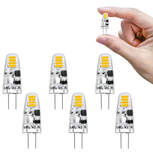 I-SHUNFA G4 LED Lampen Natürliches Weiß 4000K 12V 1.2W LED Birnen ersatz 15w halogen Glühbirne,für Schlafzimmer, Küche Dunstabzugshaube, Esszimmer(6er Pack) von I-SHUNFA