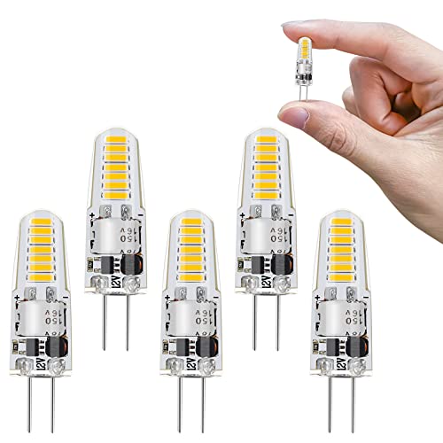 I-SHUNFA G4 LED Lampen 1.2W Natürliches Weiß 4000K 12V LED Birnen ersatz 15w halogen Leuchtmittel, für Schlafzimmer, Küche Dunstabzugshaube, Esszimmer, Büro(5er Pack) von I-SHUNFA