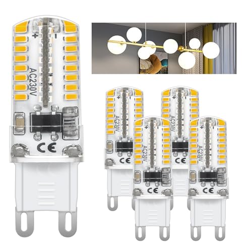 I-SHUNFA G9 LED Lampen 4000 Kelvin Naturweiß Licht 2.5W-2.8W 210LM Ersatz fr 25W-28W Halogenlampe AC220V Enegiesparende LED kleine Birne nicht dimmbar G9 Glühbirne [5 Stück ] von I-SHUNFA