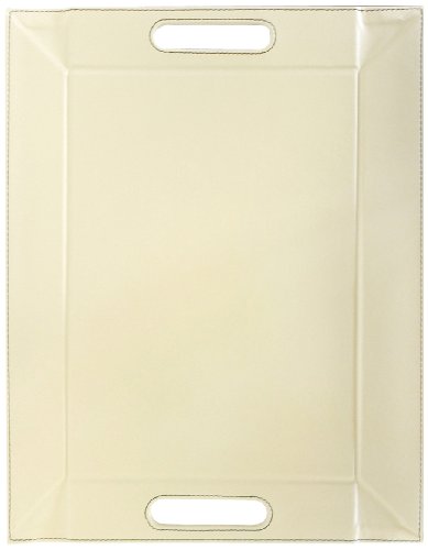 Freeform DUO Tablett 45 x 35 cm | Schokobraun/Cremefarben | 2 in 1 Serviertablett und Tischset | bis 90°C hitzebeständiges Wendetablett | Kunstleder Tablett rechteckig | mit Griffen zum Tragen von FreeForm