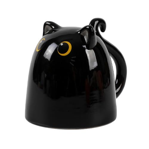 I-TOTAL® - Keramiktasse Up & Down, Wendebecher (BLACK CAT) 300 ml von I-TOTAL