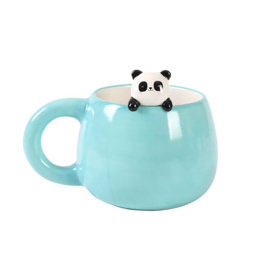 I-TOTAL® - Keramiktasse mit Tiermotiv aus Keramik am Rand, Tasse für Tee oder Kaffee (PANDA) von I-TOTAL