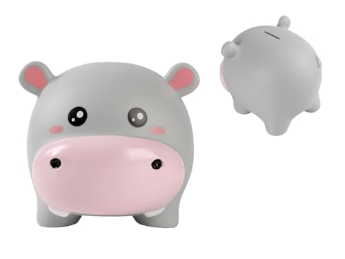 I-TOTAL® - Lustige dekorative Spardose/Münzfach aus robustem Kunststoff (Hippo) von I-TOTAL
