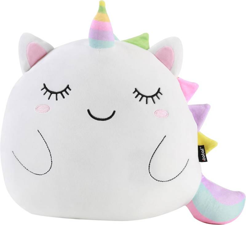 I-TOTAL Dekokissen I-TOTAL ® - Dekokissen Flauschiges Stoffkissen in Form eines Einhorn von I-TOTAL