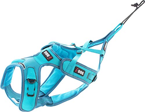 I-dog Verstellbares Geschirr Canicross X-Back Phoenix ALM, Blau (XS) von I-dog