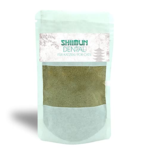 I love my cat Shiimun Dental Pulver – Ergänzungsfuttermittel für Katzen zur Zahnpflege – 50 g Pulver für die tägliche Zahnreinigung ohne Bürste von I love my cat