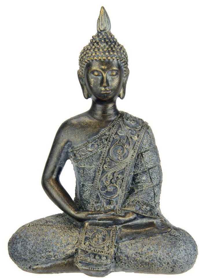 I.GE.A. Dekofigur Buddha Figur sitzend meditierend Statue Figuren Skulptur (1 St), Garten-Figur Wohnaccessoire von I.GE.A.