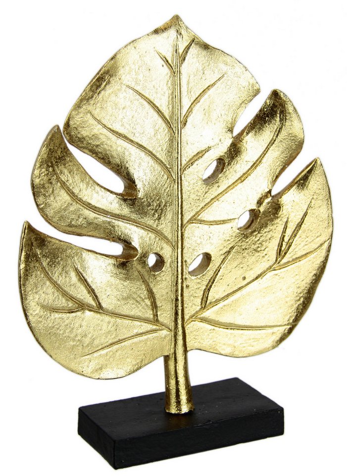 I.GE.A. Dekofigur Splitphilo-Blatt Statue (1 St), Blattskulptur Figur Skulpturen Blätter Deko Ornament Geschenk gold von I.GE.A.