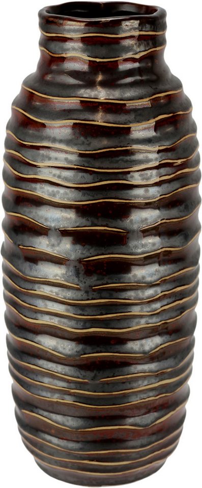 I.GE.A. Dekovase Vase aus Keramik (1 St), Dekovase Blumenvase Modern für Tischdeko Tischvase Deko Trockenblume von I.GE.A.