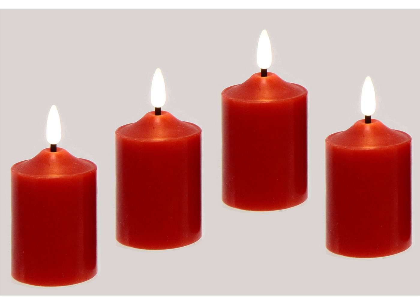 I.GE.A. LED-Kerze Kerzen 4er Set, aus Echtwachs Deko Stumpenkerze Adventskerze Adventskranz I.GE.A. LED-Kerze Kerzen 4er Set, aus Echtwachs Deko Stumpenkerze Adventskerze Adventskranz von I.GE.A.