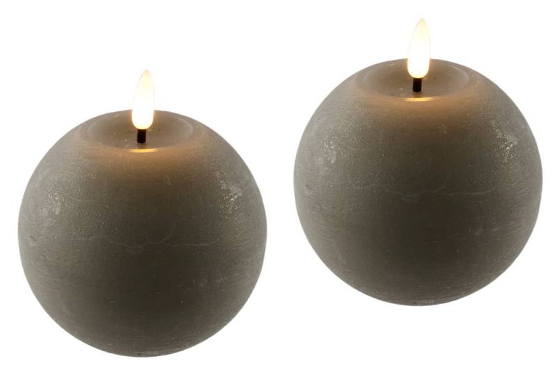 I.GE.A. LED-Kerze LED Echtwachskerze 2er Set, Mit Timer Flackernd Stumpenkerze Adventskerzen Adventskranz von I.GE.A.