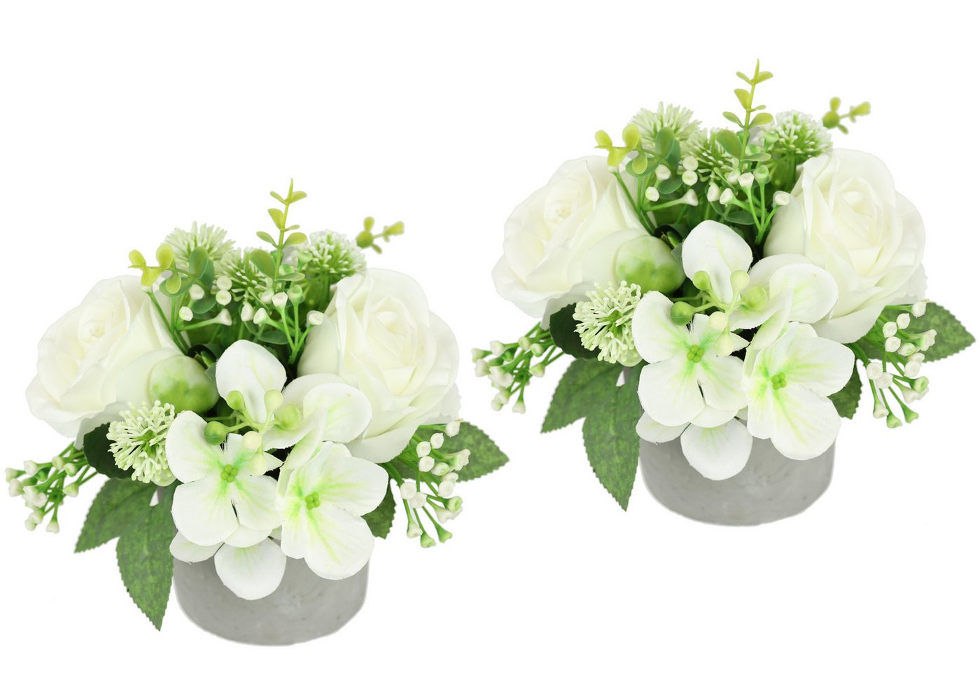 Kunstblume Blumengesteck im Topf 2er Set, I.GE.A., Höhe 15 cm, Rosen Hortensie Hochzeit Hochzeitsdeko Blumenschmuck Künstliche Blume Kunstblume Blumengesteck im Topf 2er Set, I.GE.A., Höhe 15 cm, Rosen Hortensie Hochzeit Hochzeitsdeko Blumenschmuck Künstliche Blume von I.GE.A.