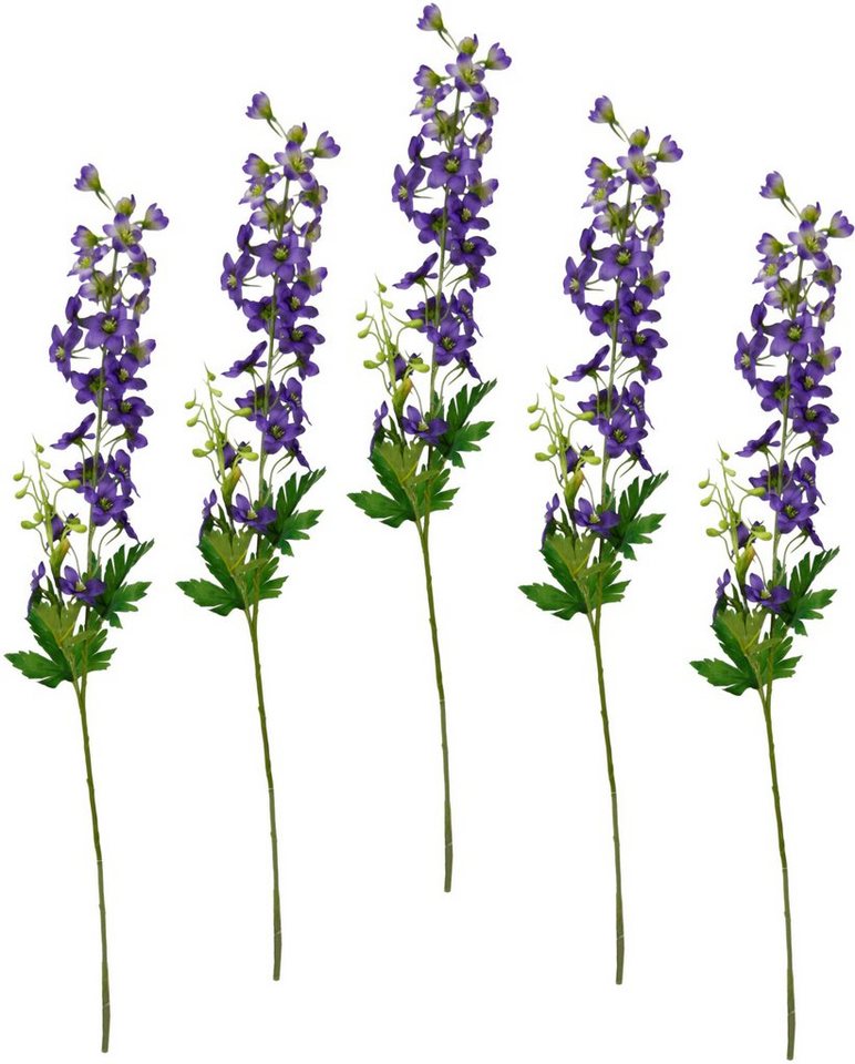 Kunstblume Delphinium, I.GE.A., Höhe 75 cm, 5er Set von I.GE.A.