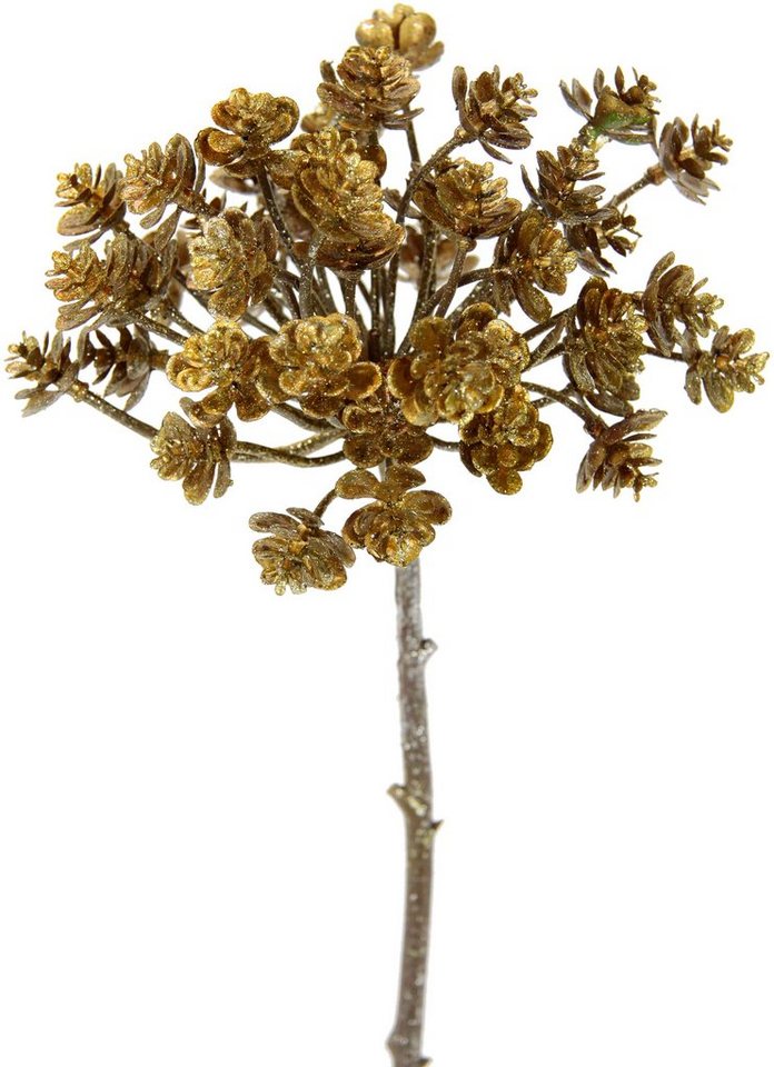 Kunstblume Dill, I.GE.A., Höhe 55 cm, Metallic-Distelzweig, Kunstzweige, 3er Set von I.GE.A.