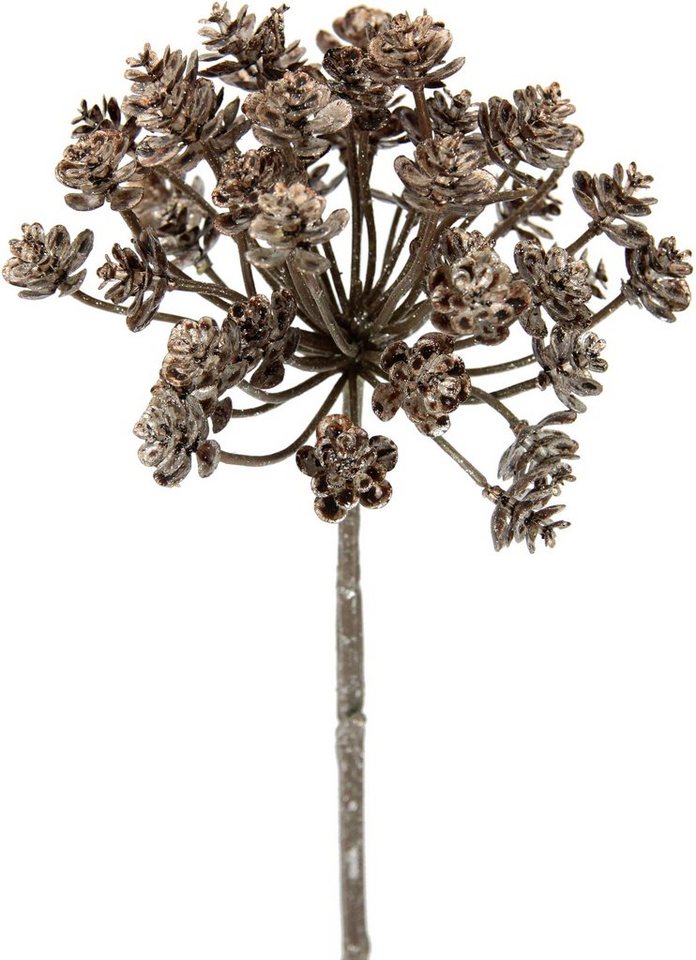 Kunstblume Dill, I.GE.A., Höhe 55 cm, Metallic-Distelzweig, Kunstzweige, 3er Set von I.GE.A.