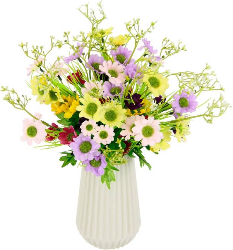 Kunstblume Margeriten-Mix, I.GE.A., Höhe 36 cm, Vase aus Keramik von I.GE.A.