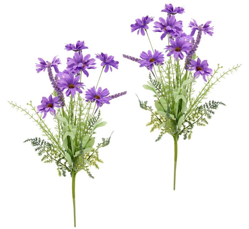 Kunstblume Margeriten-Mix-Strauß Margeriten, I.GE.A., Höhe 50 cm, 2er Set Blumenstrauß Gänseblümchen Bouquet Kunstblumen Strauß Blumen von I.GE.A.