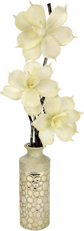Kunstblume Soft-Rosenbund Rose, I.GE.A., Höhe 62 cm, in Vase von I.GE.A.