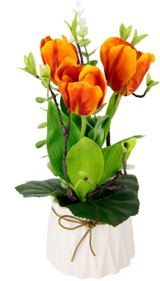 Kunstblume Tulpen, I.GE.A., Höhe 32 cm, Im Topf aus Keramik Gesteck Künstliche Frühlingsblume von I.GE.A.